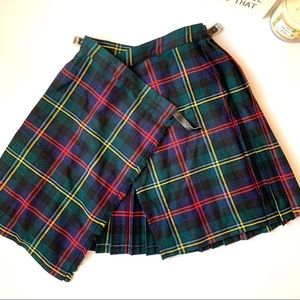 SOLD Vintage wrap plaid wool blend tennis skirt